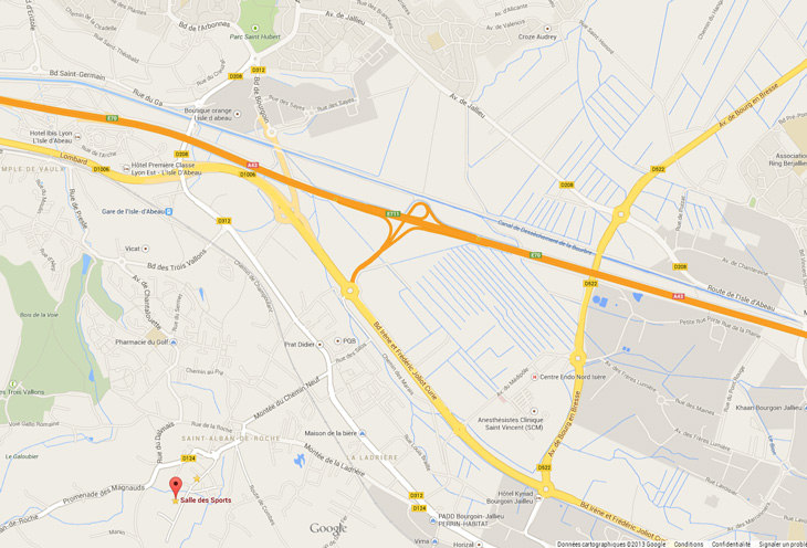 Plan de la salle des sports de Saint Alban